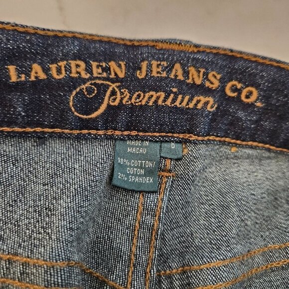 Lauren Jeans Co. Premium Blue Jeans Straight Leg, Size 6 - Picture 9 of 11
